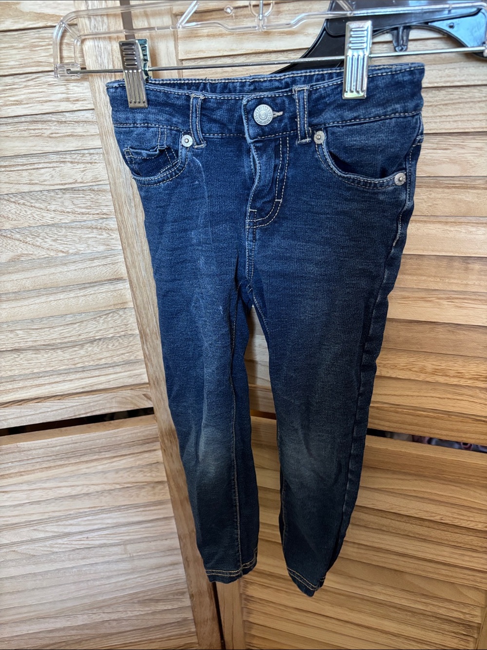 Levi's Kids Super Skinny Knit Jeans in Dark Blue 4